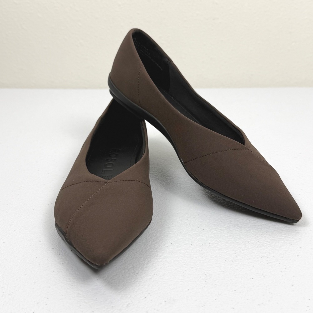 Aerosoles Del Brown Textile Pointed Toe Ballet Flats Womens‎ 7M ICB